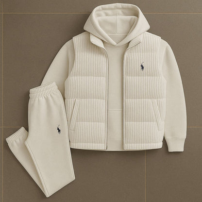 Ensemble PRL™ – Sweat à Capuche, Gilet Matelassé & Pantalon